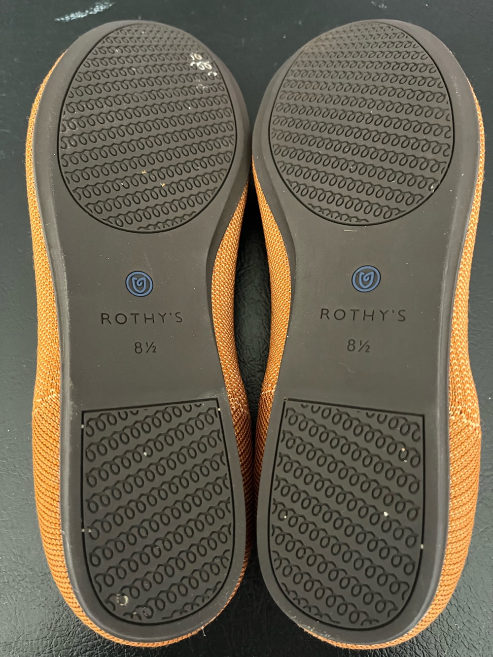 Rothy's Rust Flats with Blue Accent - Picture 3 of 5